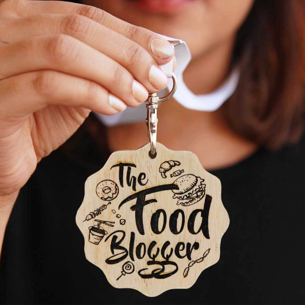 The Food Blogger Engraved Medal - This Wooden Medal Is One Of The Best Gifts For Foodies - This Custom Medal Makes One Of The Best Gift Ideas For Food Lovers.