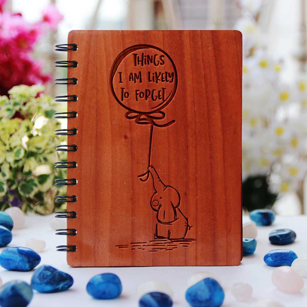Things I Am Likely To Forget - This Personalized Notebook Is A Great List Making Notebook - A Wood Diary &amp; Notebook Journal - Unique Wooden Gifts - Custom Journal - Woodgeek Store