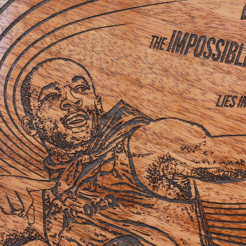 The Lightning Bolt Wooden Poster - Usain Bolt Poster for Sports Lovers - Sports Poster Best Gift for Sports Fans by Woodgeek Store