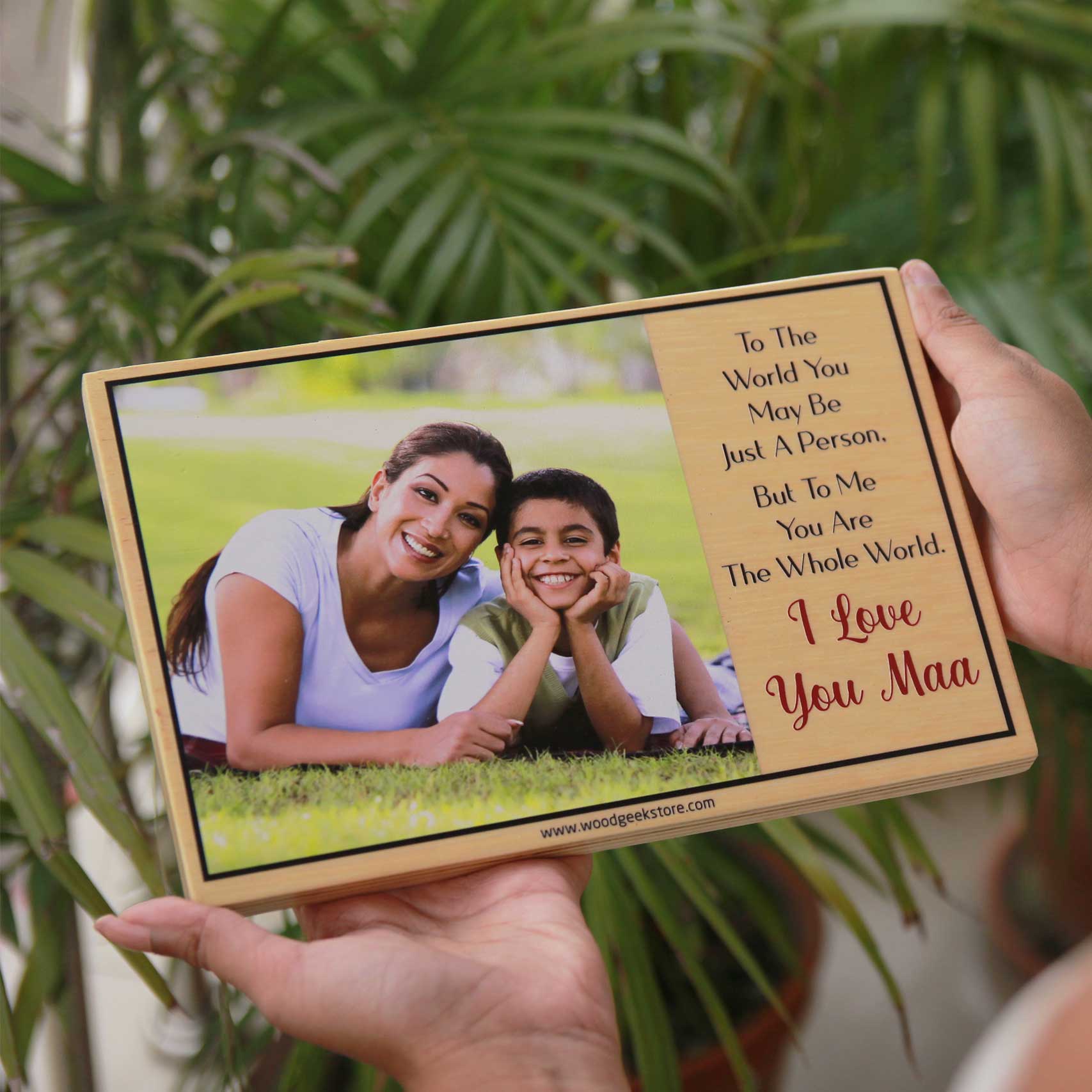 Personalized Photo Frame Gift For Mom | Wood Photo Print