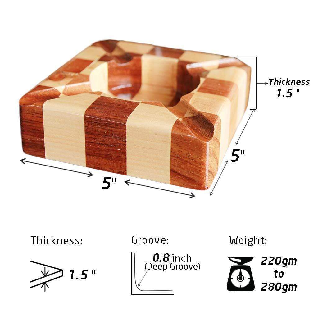 Bundle - Wooden ashtray and Wooden Business Card Holder.
