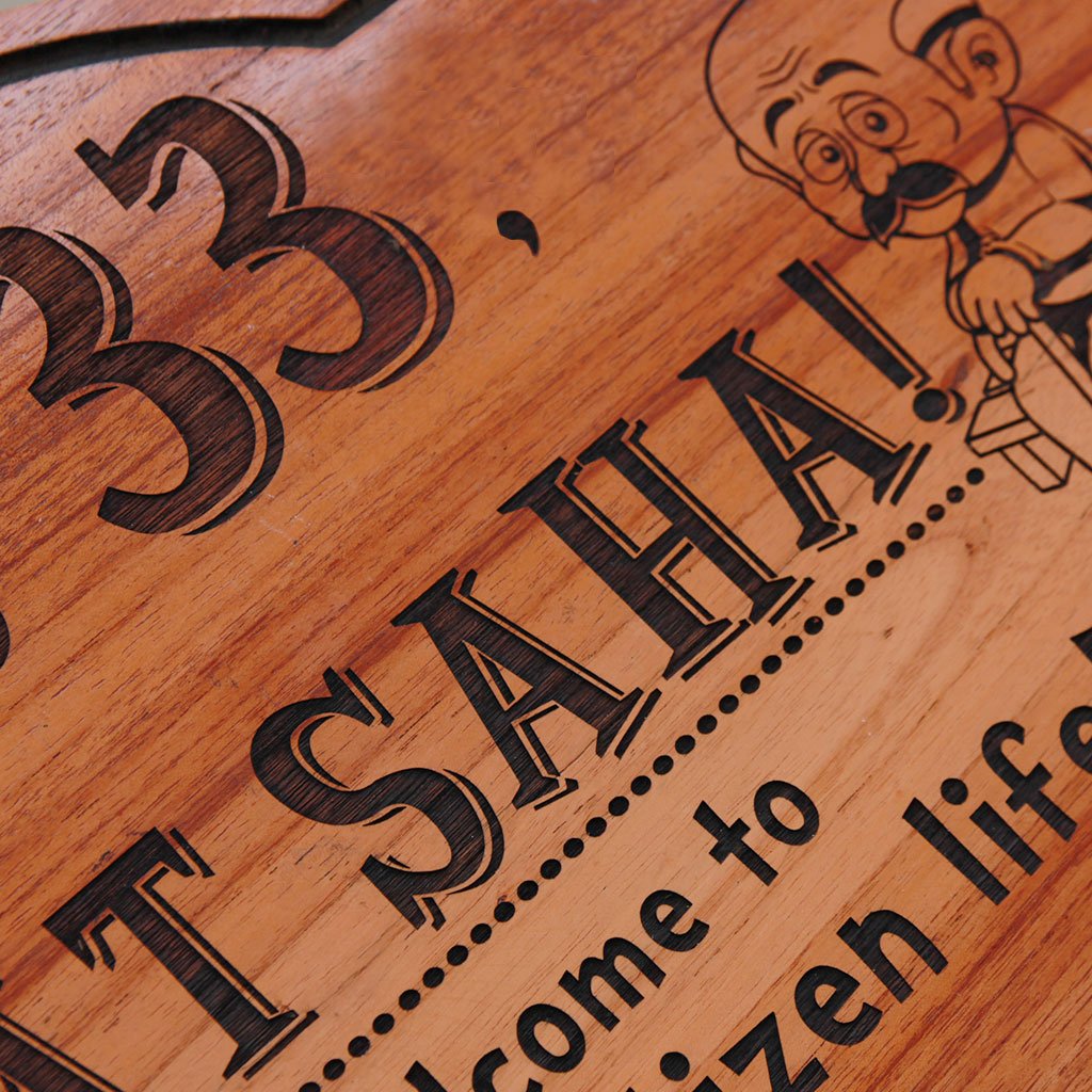 Personalized Hanging Wood Sign For Birthdays - This Birthday Plaque Is Engraved With Funny Birthday Wishes - This Personalized Wooden Plaque Makes A Perfect Birthday Gift For Friends, Family &amp; Loved Ones - This Wood Carved Sign Is Also A Great Party Accessory.