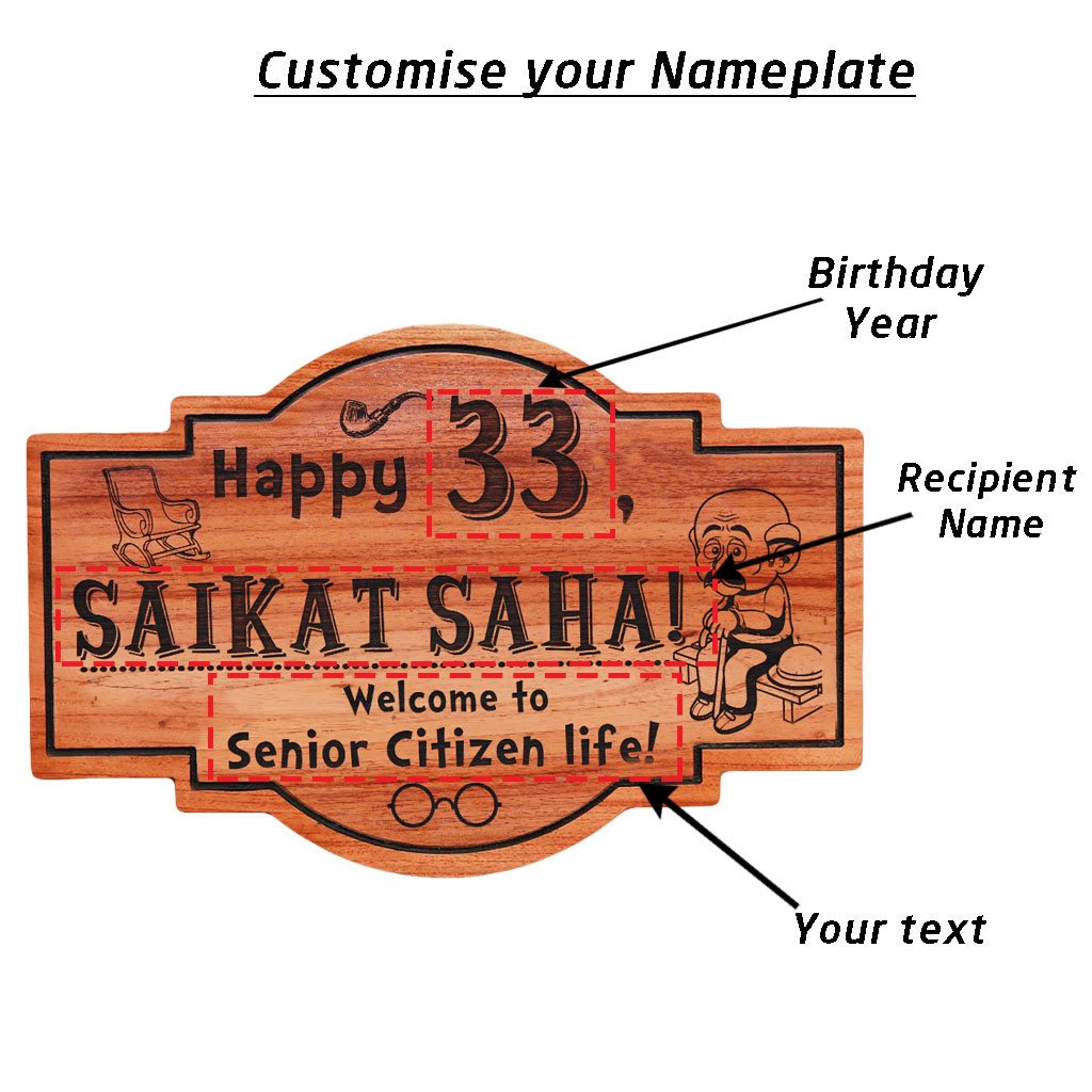 Personalized Hanging Wood Sign For Birthdays - This Birthday Plaque Is Engraved With Funny Birthday Wishes - This Personalized Wooden Plaque Makes A Perfect Birthday Gift For Friends, Family &amp; Loved Ones - This Wood Carved Sign Is Also A Great Party Accessory.