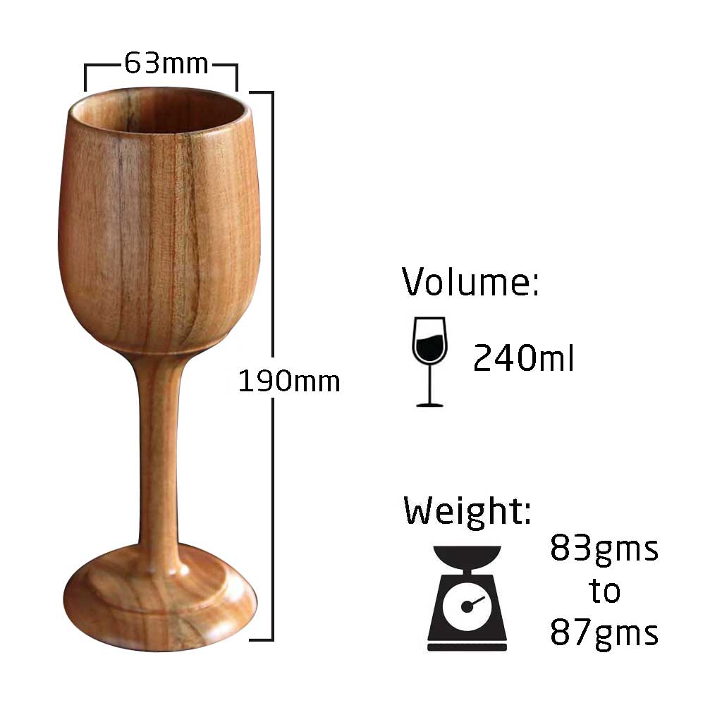 Personalized Wood Wine Goblets Engraved With Name | Anniversary Gift