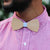 Bow Ties - The Sherpa - White Wooden Bow Tie - Blue plaid