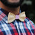 Bow Ties - The Shah - White Wooden Bow Tie - Red Plaid