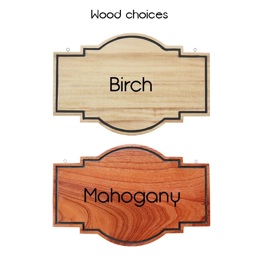 Wood Choices - Hanging Signs - Wood Carved Signs - Woodgeek Store