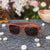 The Navigator - rosewood rectangular wooden sunglasses