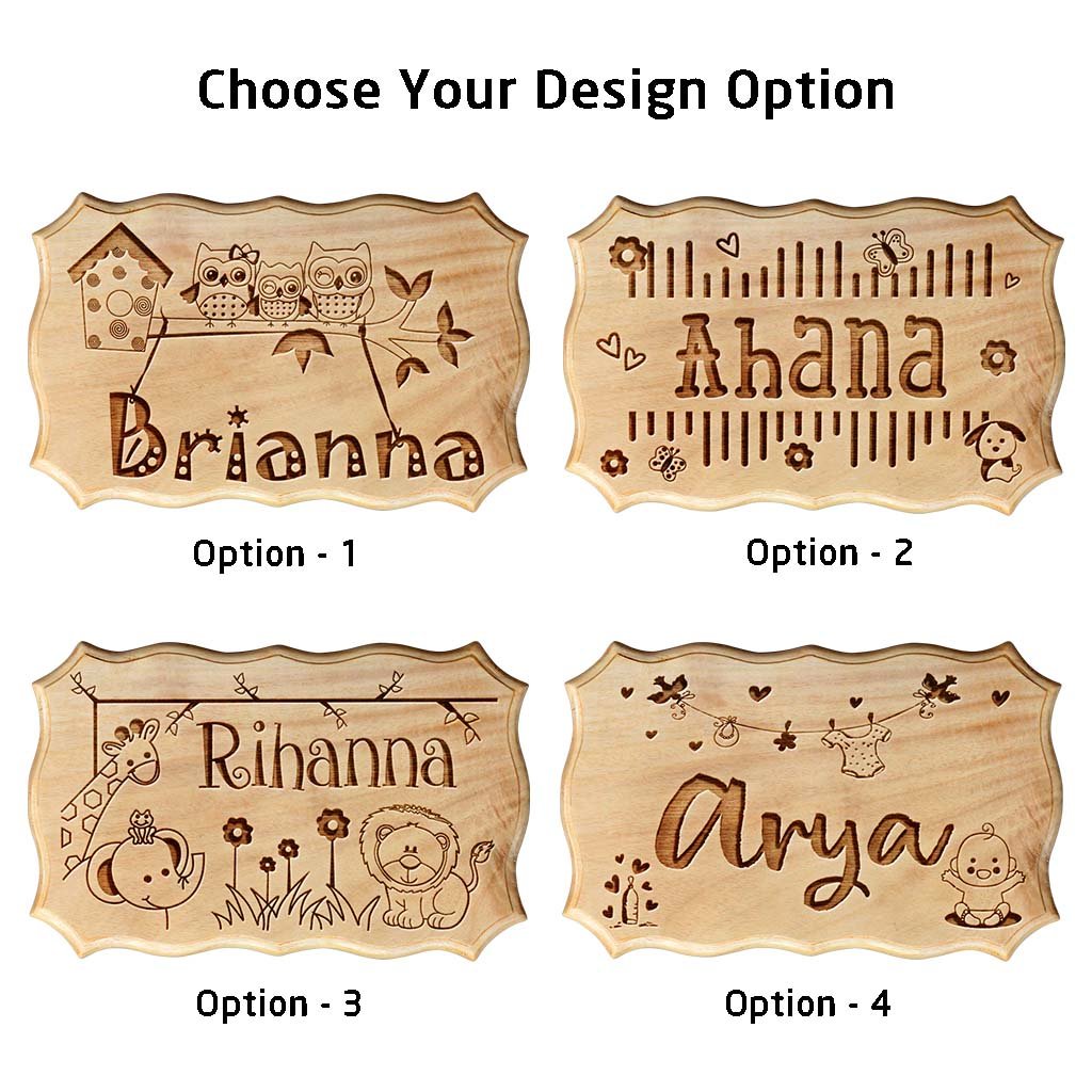 Wooden Name Signs for your baby&#39;s nursery or crib - Personalized Baby Shower Gifts for New Moms &amp; New Parents by Woodgeek Store