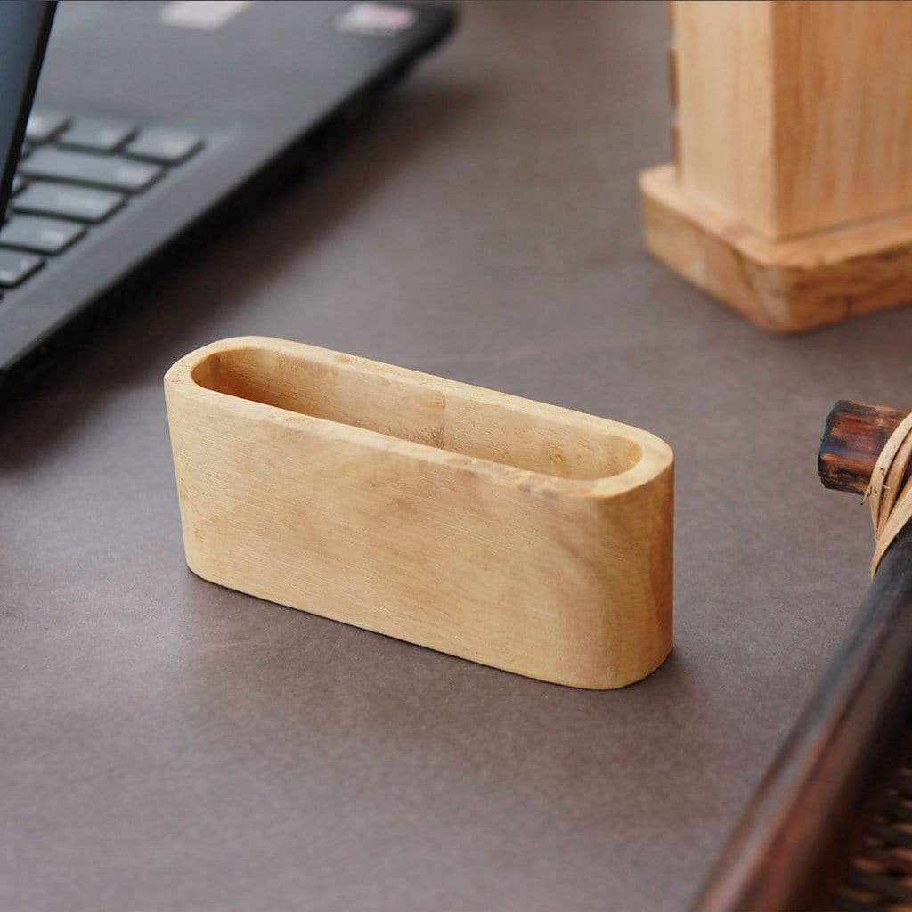 Set Of 2 Personalized Wooden Card Holders For Desk - This Unique Set Of Wooden Business Card Stand Makes Great Office Accessories - These Office Desk Decor Make Great Business Gifts For Colleagues And Employees.