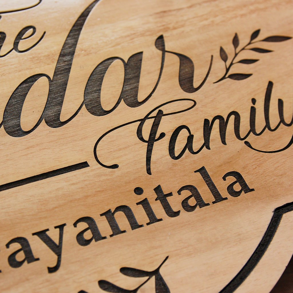 Wooden Family Name Signs - Personalised Signs - Wooden House Signs - Wooden Signs for Home - Woodgeek Store