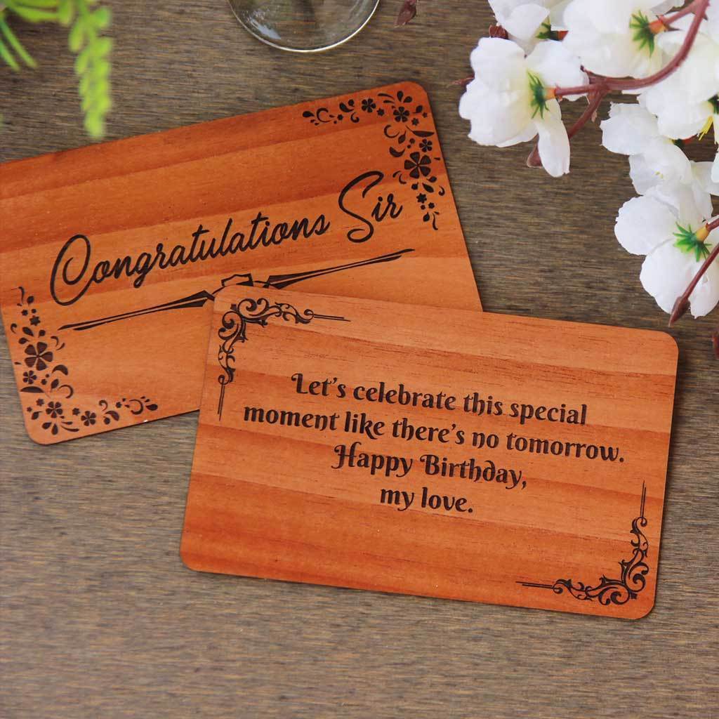 Wooden Greeting Card - Woodgeek Store