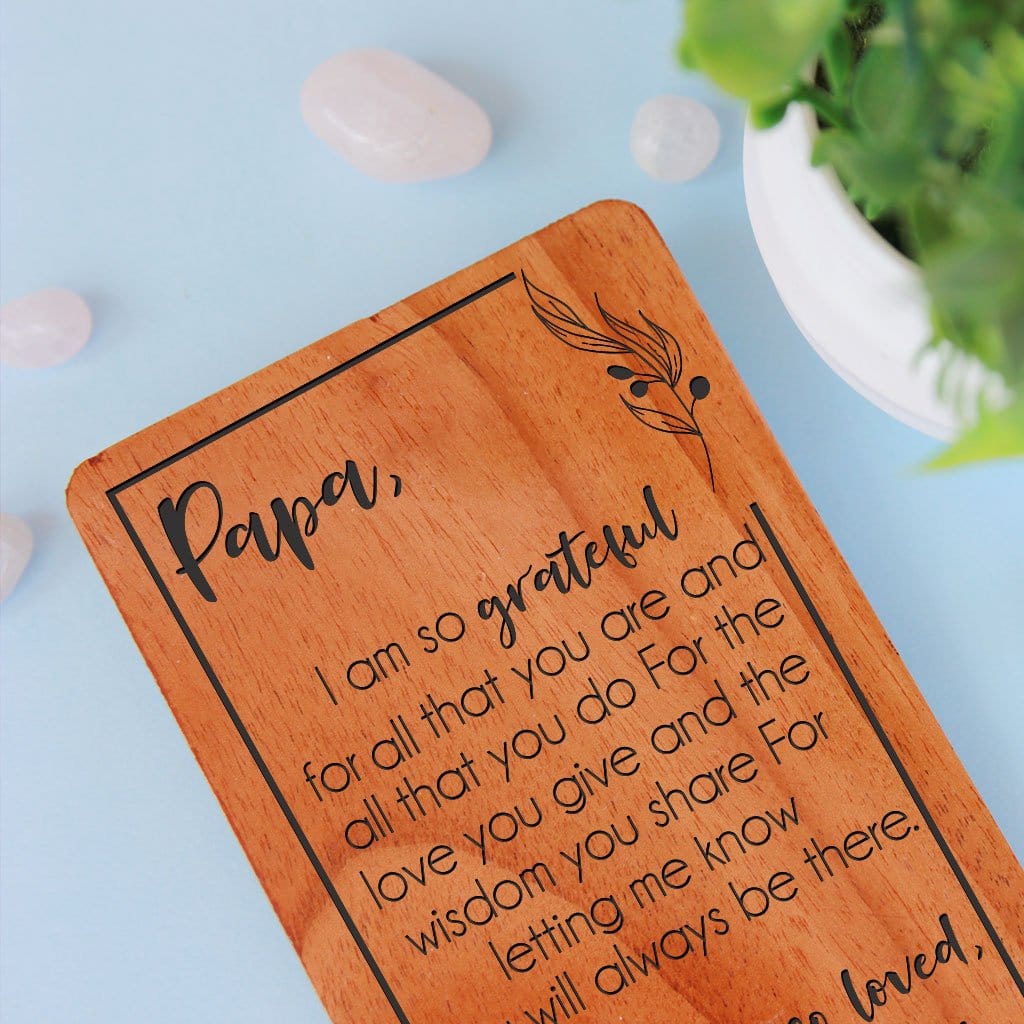 Wooden Greeting Card For Father| Fathers Day Cards| Dad Birthday Card ...
