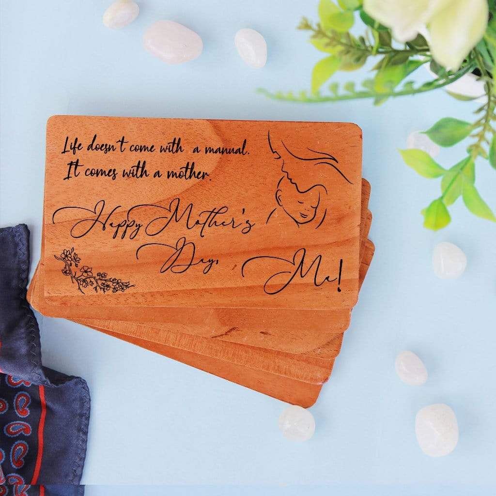 Greeting Card For Mother & Mothers Day Cards. This Set Of Personalized Wooden Cards makes perfect mothers day greeting cards, birthday card for mother or a greeting card for mother for any occasion.