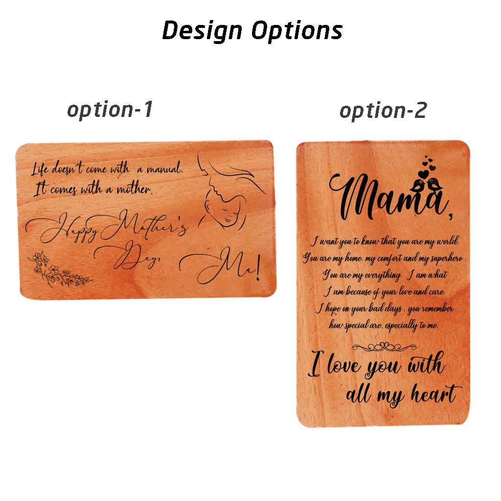 Greeting Card For Mother Mothers Day Cards: Set Of Personalized Wooden Cards