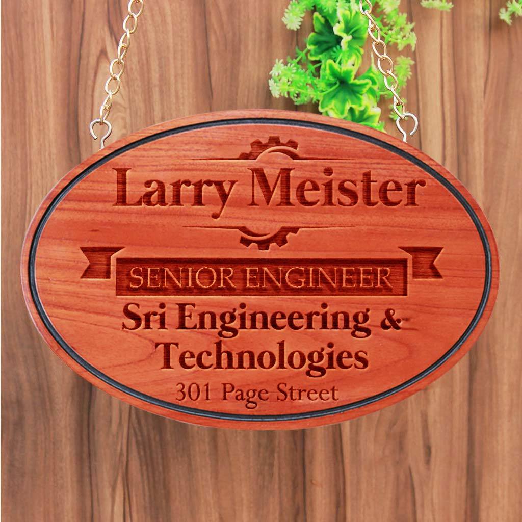 Name Plates For Engineers | Hanging Wood Sign| Gifts for Engineers ...