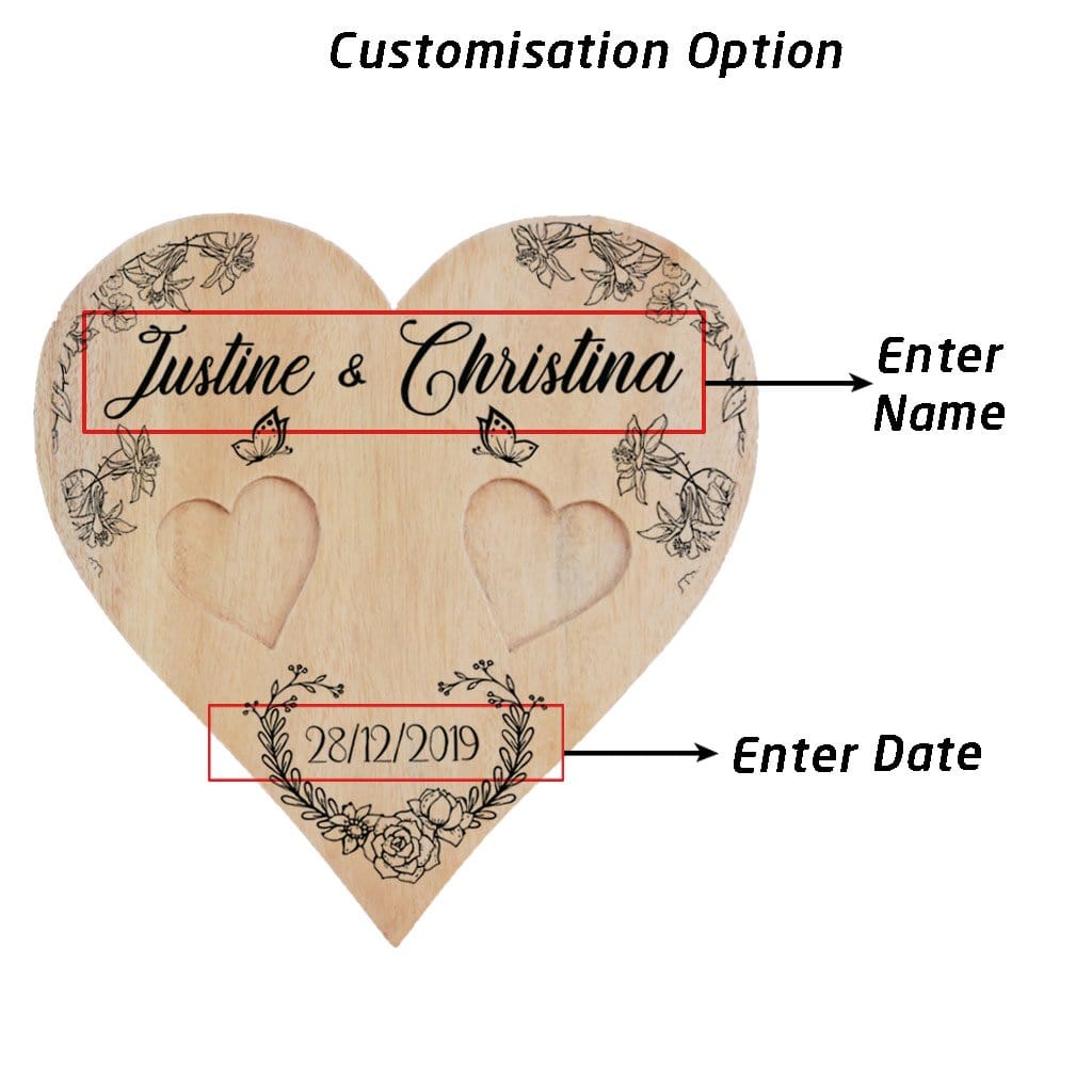 Heart Shaped Ring Holder Engagement Ring Tray Wedding Ring Holder woodgeekstore