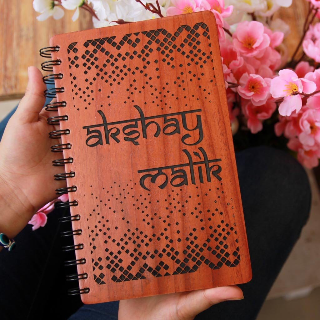 Wooden Diary Engraved With Message For Mentor & Teacher