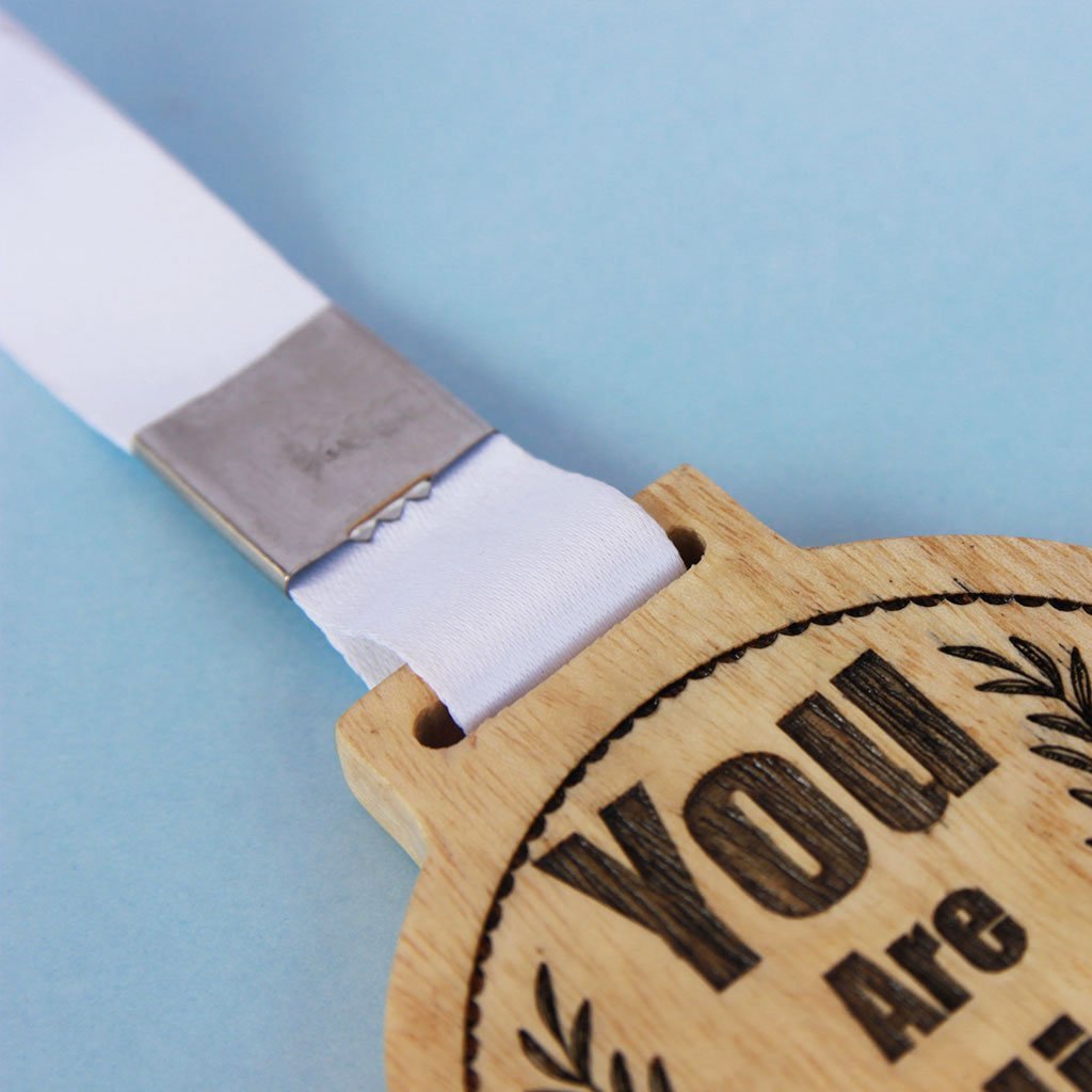 Custom Medal Engraved With Happy Birthday. This is the best birthday gifts for wife and birthday gift for girlfriend. These wooden medals make unique birthday gifts for her and birthday gifts for women.