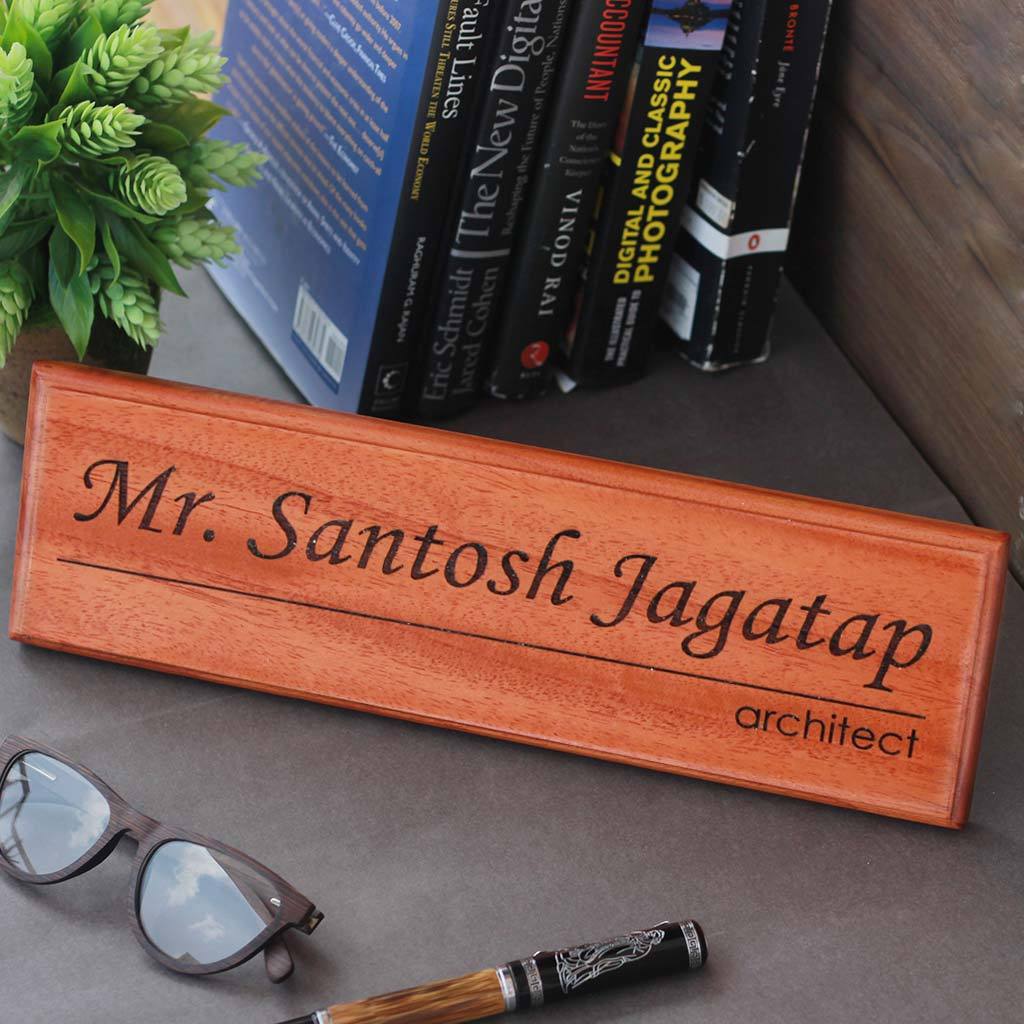 Office Desk &amp; Door Name Plates for Architects - Personalized Name Signs For Architects by Woodgeek Store