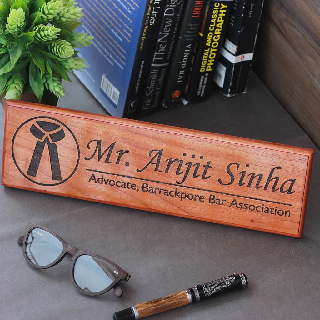Personalized Wooden Nameplate for Lawyers