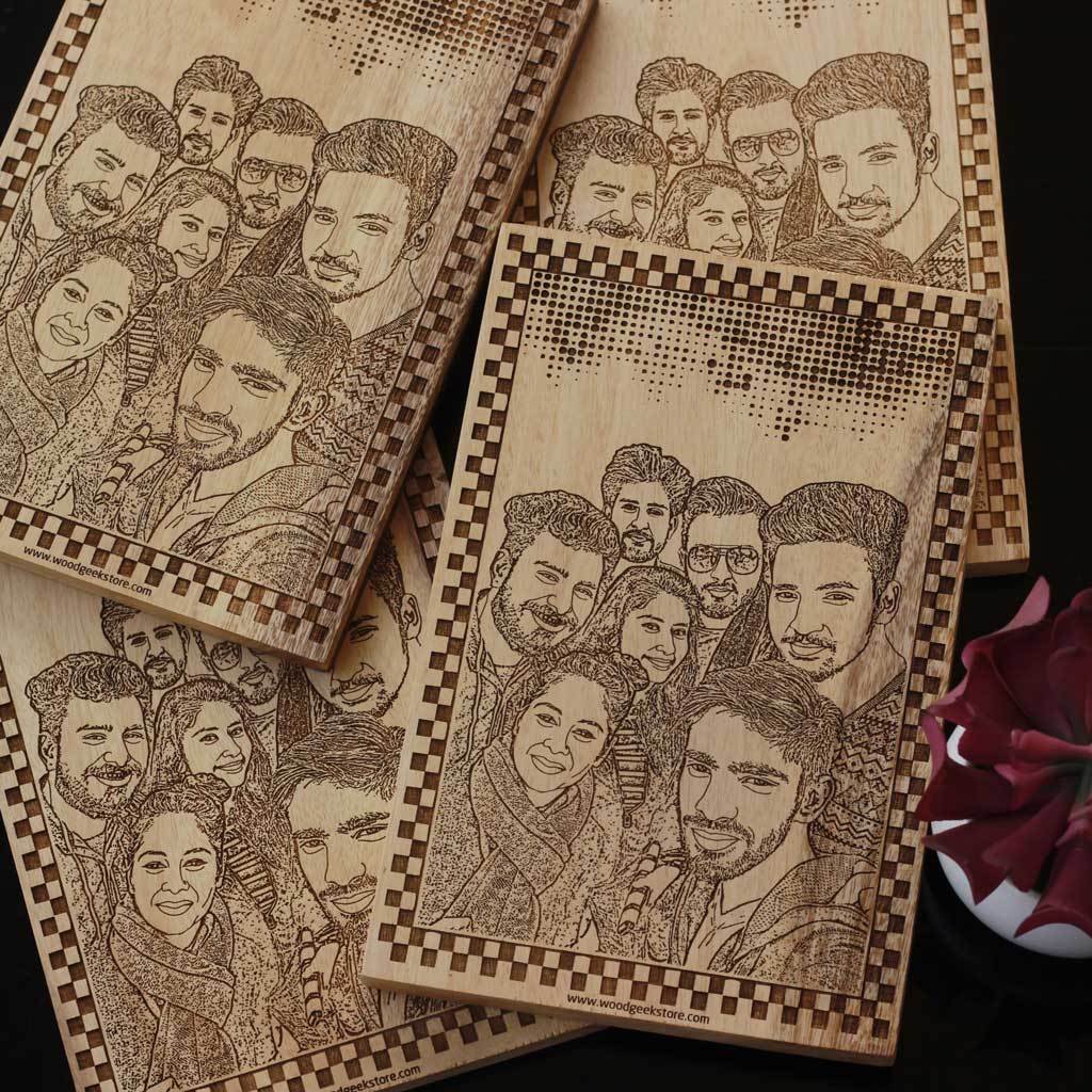 Personalized Wall Art -Best Friends Forever Wooden Picture Frame - Friendship Wall Poster - Carved Wooden Poster - Personalized Friendship Day Gifts with photo engraving from Woodgeek Store