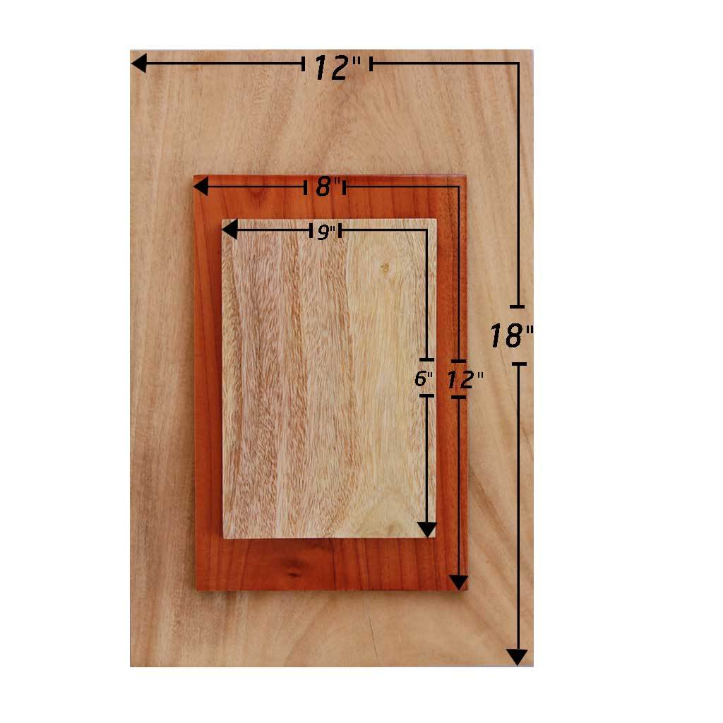 Photo Engraved Wooden Nameplate With Flat Number