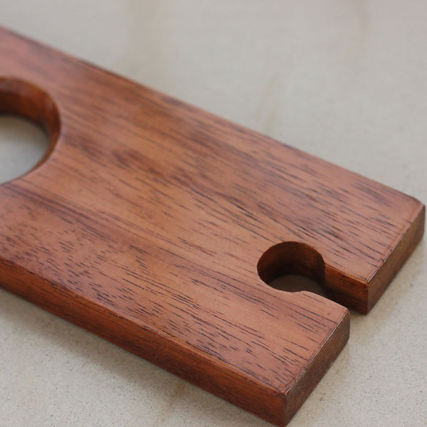 Wooden Wine Bottle & Glass Holder Portable Wine Caddy Bar Accessories