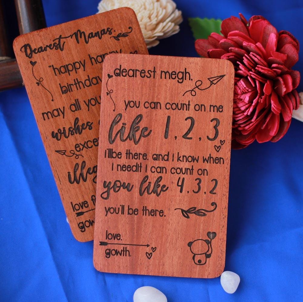Wooden Greeting Card - Woodgeek Store
