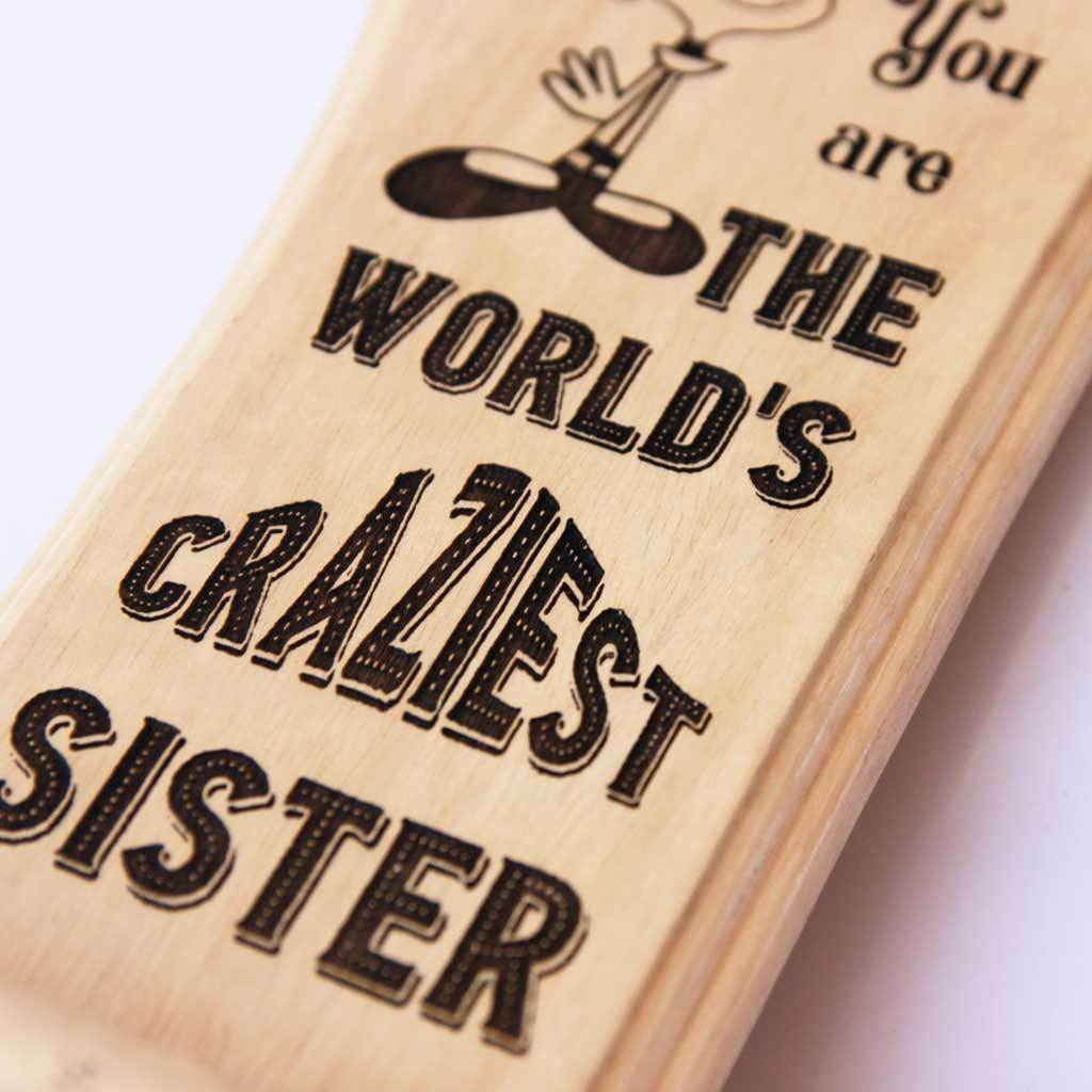 World&#39;s Craziest Sister Trophy &amp; Award. These custom trophies are the best gift for sisters. A funny award for your crazy sister.