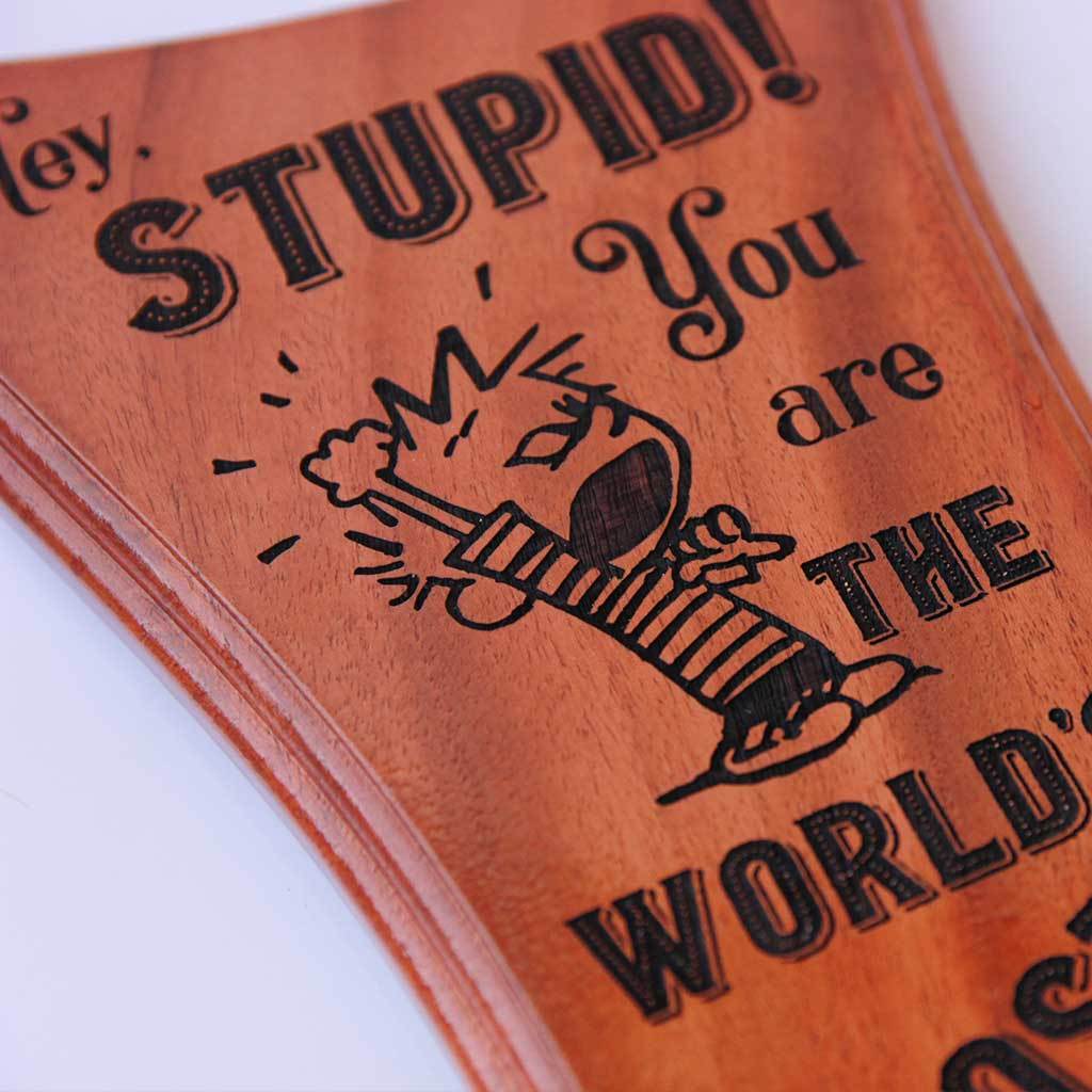 World's Most Annoying Brother Award Standee. This is a custom wooden trophy that can be engraved with your brother's name. This funny award makes one of the best gifts for brother.
