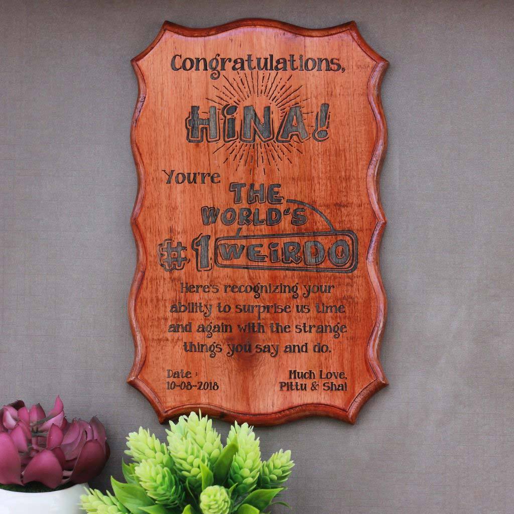 The Biggest Foodie Humorous Awards - Wooden Certificate - Funny Certificates for Friends - Humorous Awards - Woodgeek Store