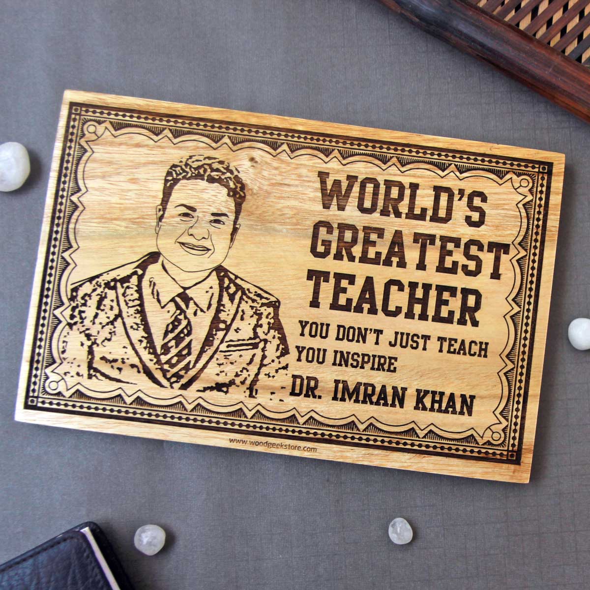 World's Greatest Teacher Personalized Wooden Frame | Gifts For Teacher