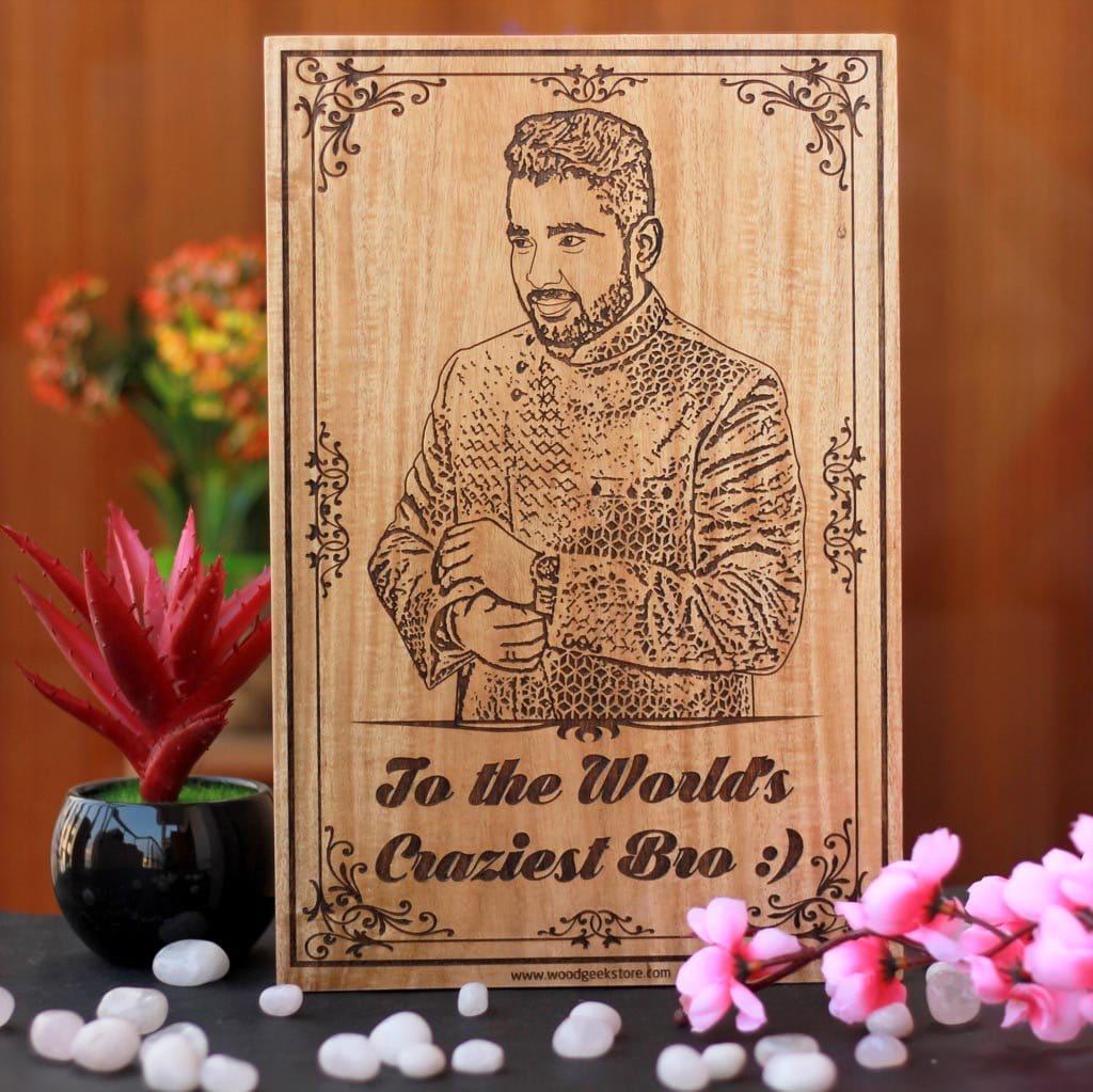 Custom Engraved Wooden Frame For The World's Craziest Brother