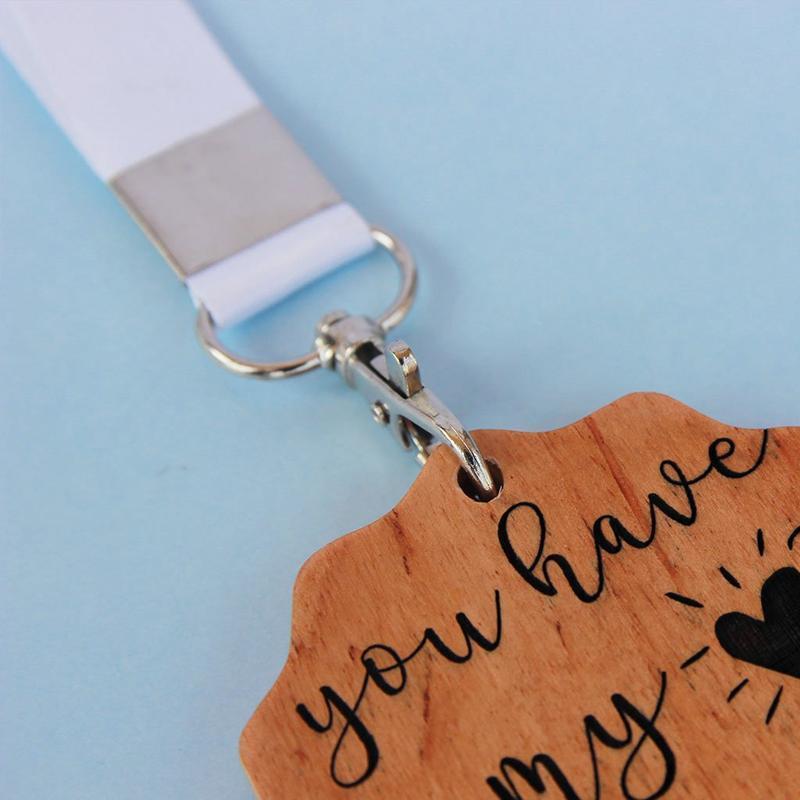 You Have My Heart Forever Wooden Medal. These Custom Medals Make One Of The Most Romantic Gifts For Him And Her. Purchase Custom Medals Online From The Woodgeek Store