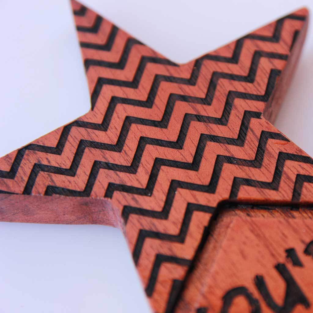 Wooden star plaque outlet