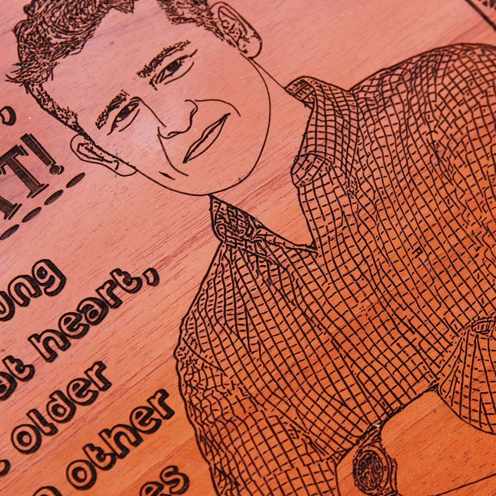 Still Young At Heart Older In Other Places: Funny Birthday Wishes Engraved On Wood. A Wood Engraved Photo With Birthday Message Makes Funny Birthday Gifts. Looking for Photo Gifts? This Wooden Poster Is The Perfect Personalized Gift!