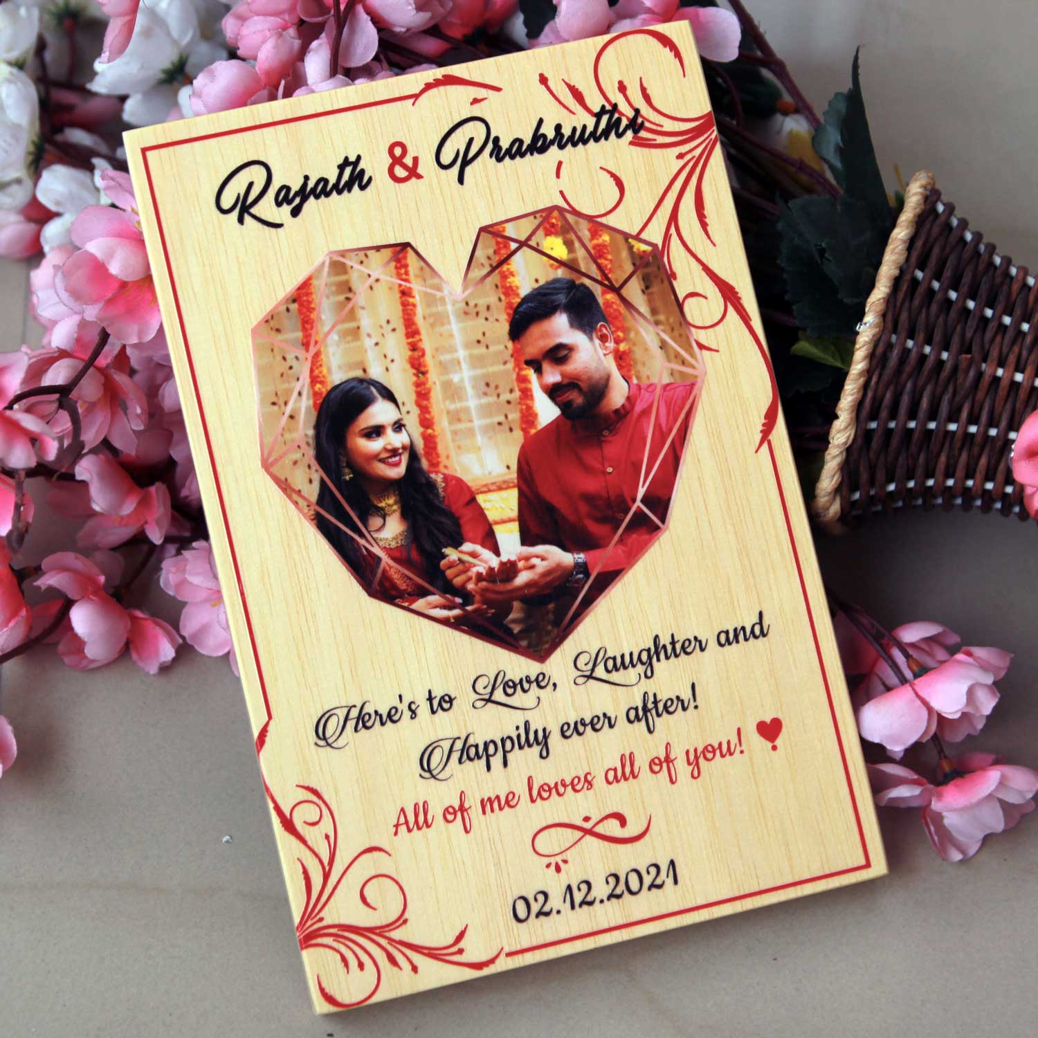 Love, Laughter & Happily Ever After | Photo Gift For Weddings