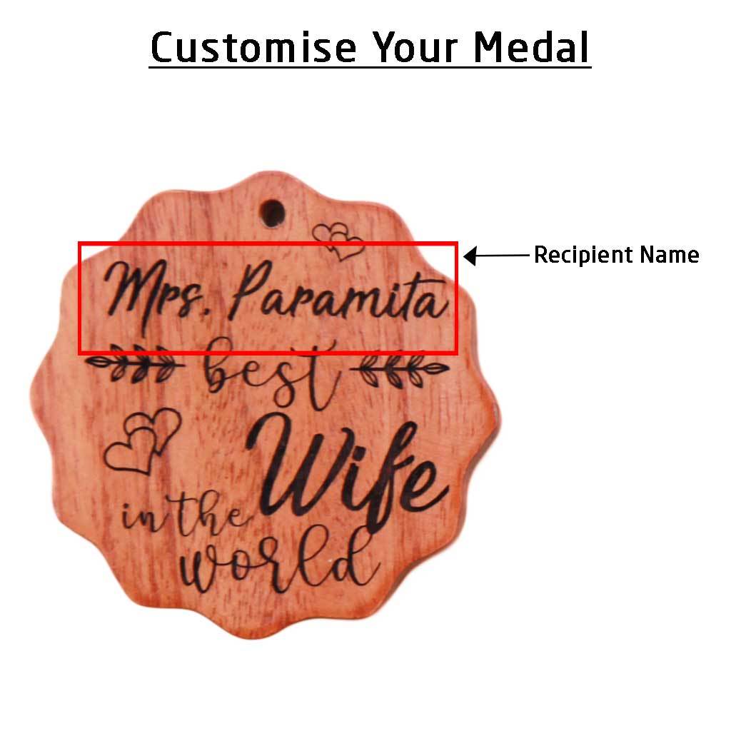 Wooden Medal with Ribbon