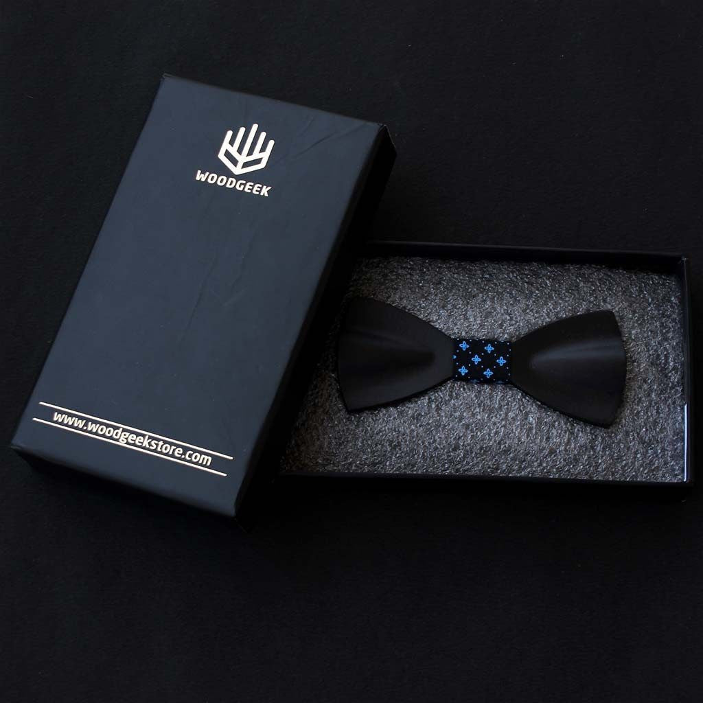 Bow Ties - The Fernandes - Black Wooden Bow Tie - Black Star