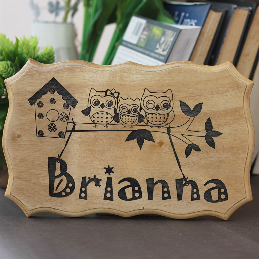 Custom Engraved Wooden Signs - Wood Name Signs for Baby Room - Baby Shower Gifts - Personalized gifts for Newborn Baby - Gifts for New Parents by Woodgeek Store