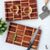 Brick Design Wood Tray & Chopping Board: Set of 2 | Anniversary Gift Set