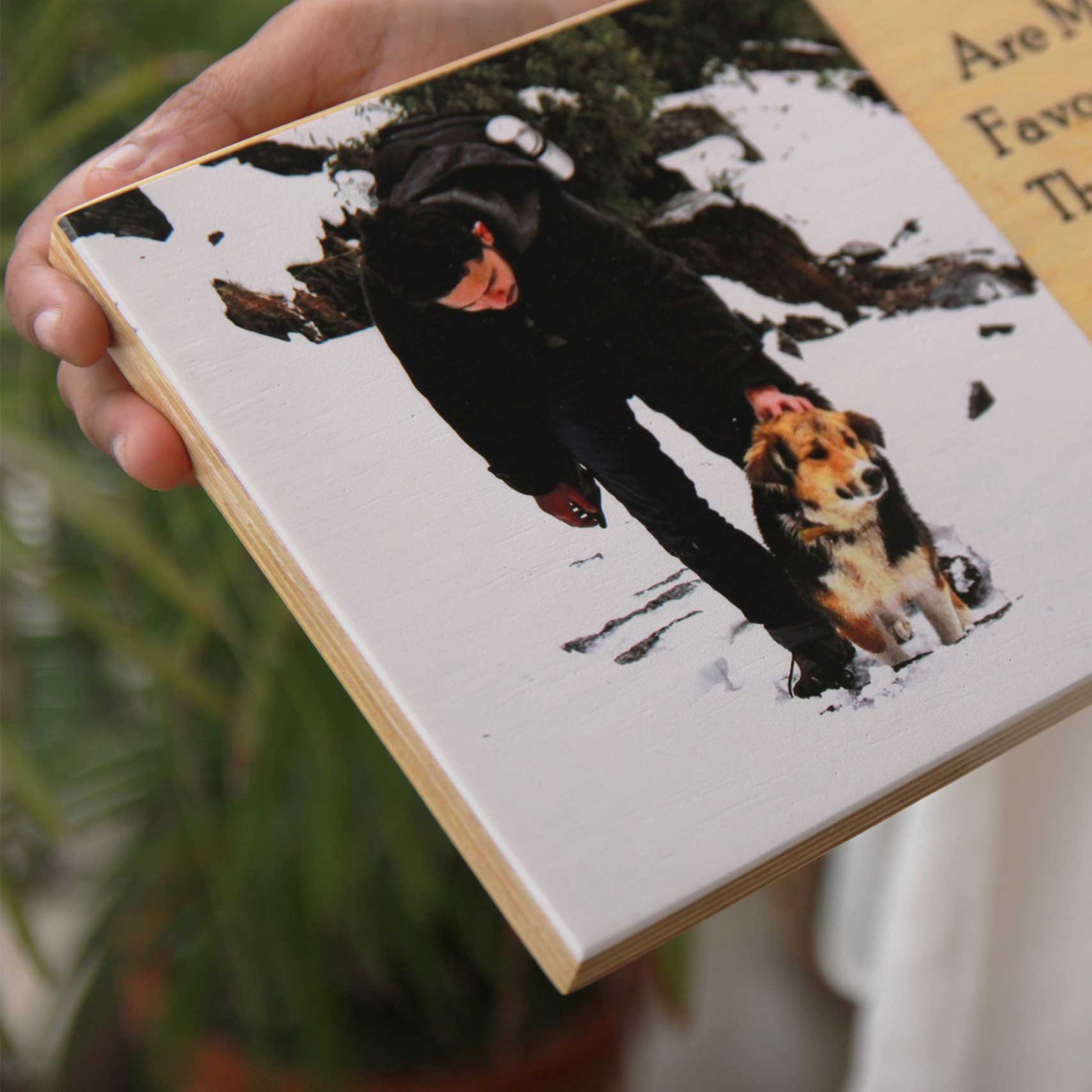 Wood Photo Block For Dog Lover | Photo Frame Gift For Pet Lover
