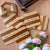 Striped Wooden Coaster Set With Holder