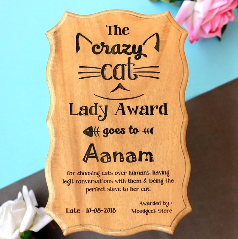 The Crazy Cat Lady/Lover Funny Recognition Award