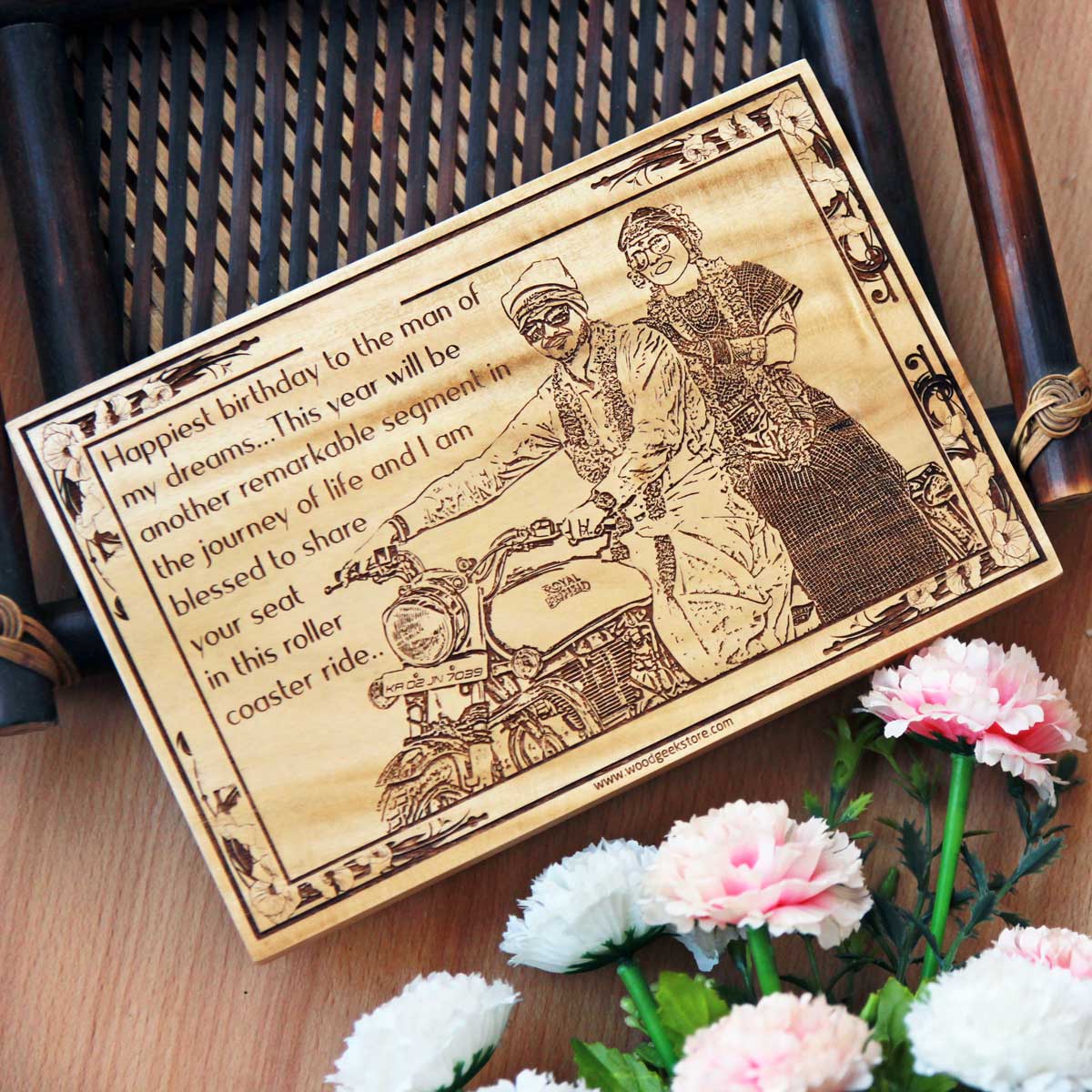 Personalized Custom Birthday Photo Gift For Biker &amp; Traveler