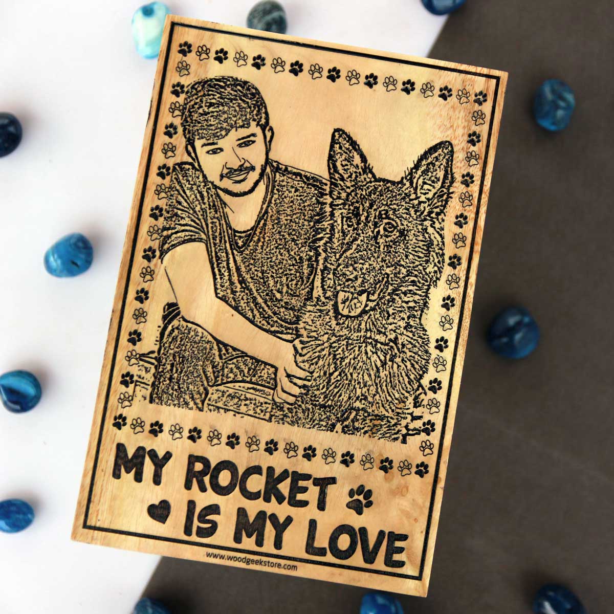 Personalized Wooden Frame Gift For Dog Lovers | Gift For Dog Mom