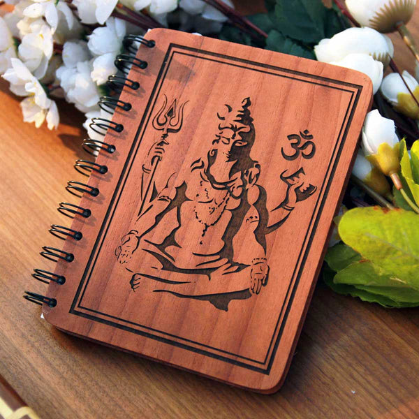 Lord Shiva Wooden Notebook | Om Namah Shivaya | Shivratri Gift ...