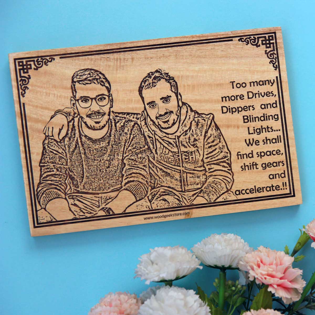 Personalized Photo Wood Frame For Car Enthusiasts & Travel Lovers