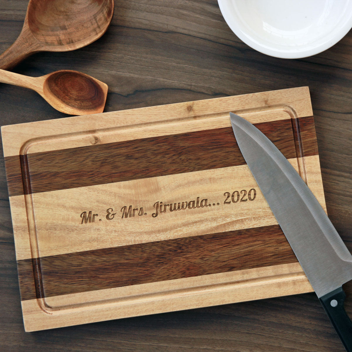 Wooden Chopping Board Personalized With Name | Cooking Lover Gift